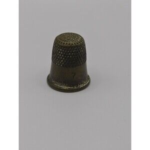 Vintage Brass Sewing Thimble Size 7